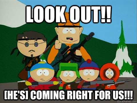 look out hes coming right for us - Jimbo - Zimmerman Defense