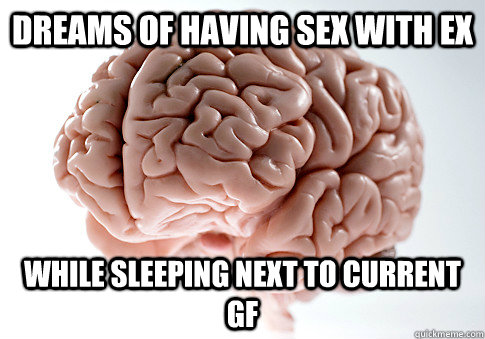 dreams of having sex with ex while sleeping next to current - Scumbag Brain