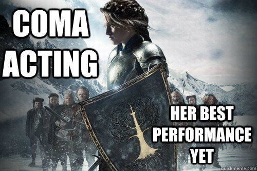 coma acting her best performance yet - Kristen Stewart