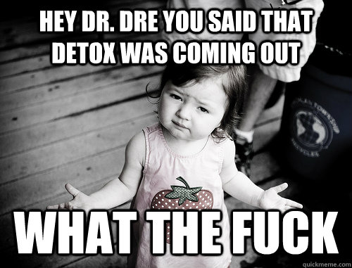 hey dr dre you said that detox was coming out what the fuck - What Gives Kid