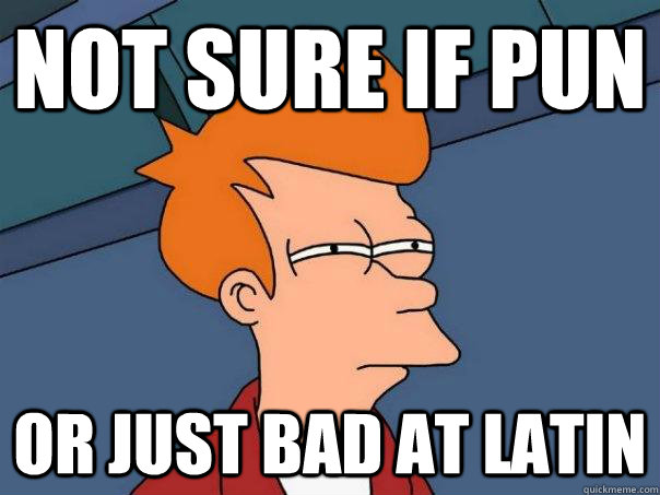not sure if pun or just bad at latin - Futurama Fry