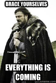 brace yourselves everything is coming - Brace Yourselves