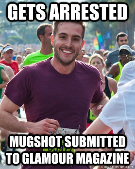 gets arrested mugshot submitted to glamour magazine - Ridiculously photogenic guy