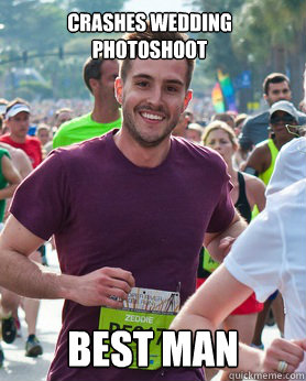 crashes wedding photoshoot best man - Ridiculously photogenic guy