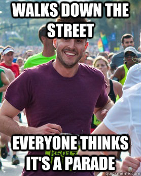 walks down the street everyone thinks its a parade - Ridiculously photogenic guy
