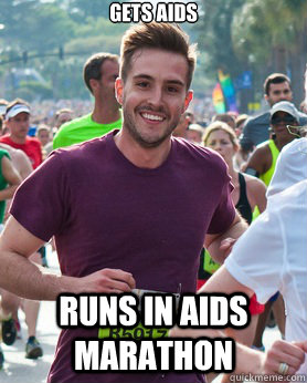 gets aids runs in aids marathon - Ridiculously photogenic guy