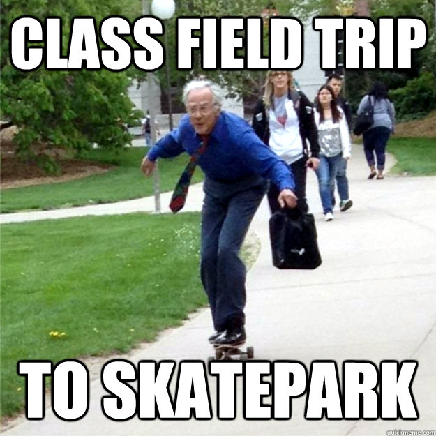 class field trip to skatepark - Skating Prof