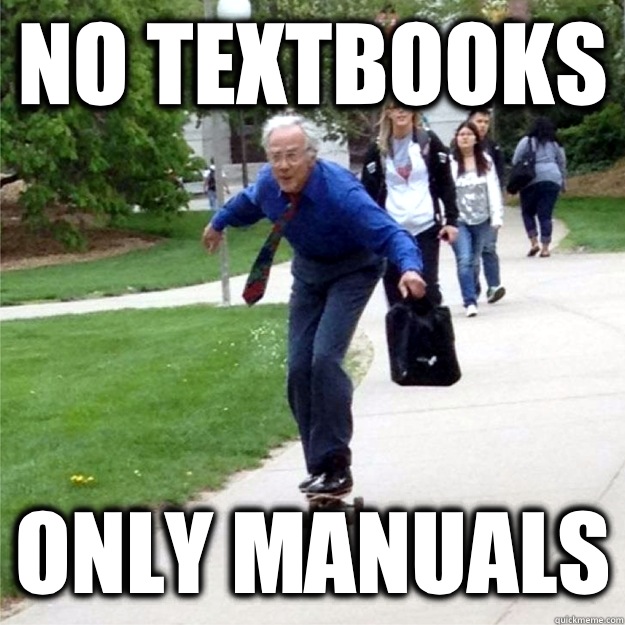 No textbooks in RIGHTEOUSNESS - Skating Prof