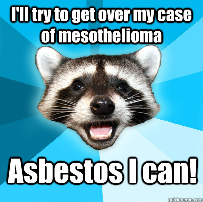 ill try to get over my case of mesothelioma asbestos i can - Lame Pun Coon