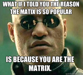 what if i told you the reason the matix is so popular is bec - Matrix Morpheus