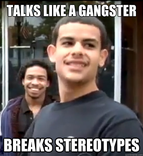 talks like a gangster breaks stereotypes - Awesome Young Man