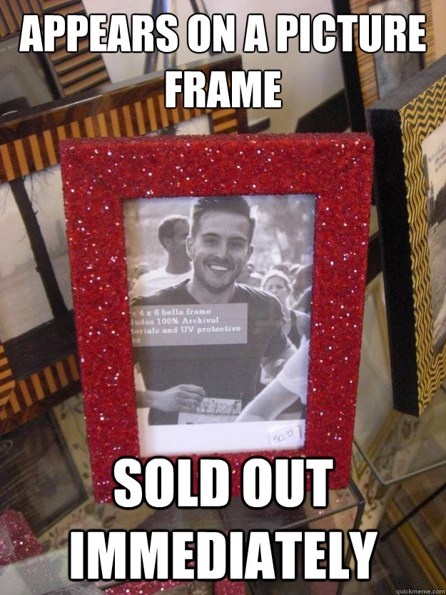 appears on a picture frame sold out immediately - RPG in a frame