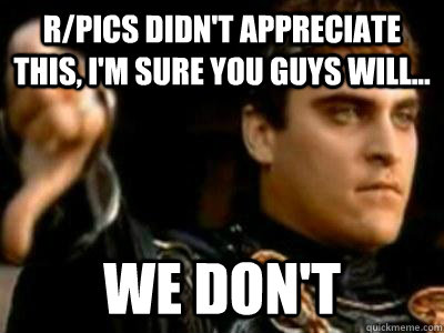 rpics didnt appreciate this im sure you guys will we - Downvoting Roman