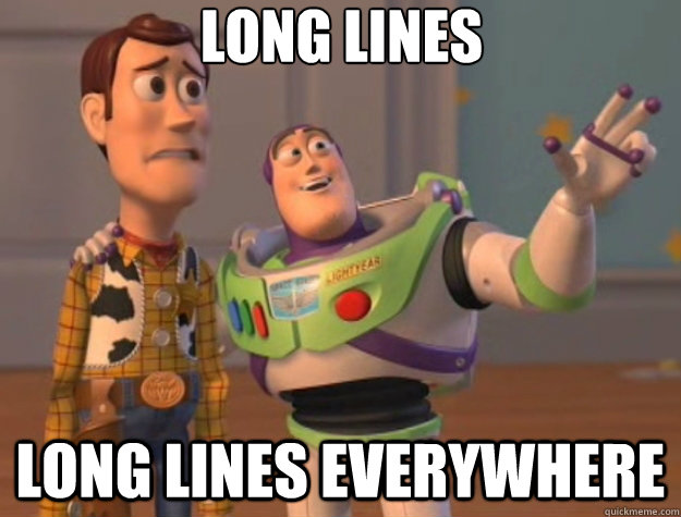 long lines long lines everywhere - Toy Story