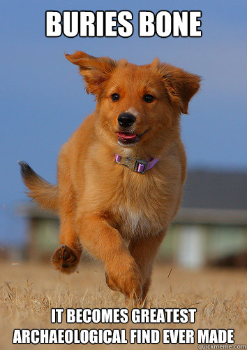 buries bone it becomes greatest archaeological find ever mad - Ridiculously Photogenic Puppy