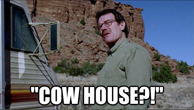 cow house -