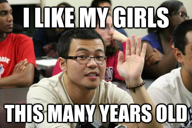 i like my girls this many years old - pedo allen