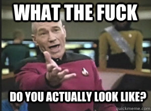 what the fuck do you actually look like - Annoyed Picard