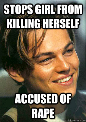 stops girl from killing herself accused of rape - Bad Luck Leonardo Dicaprio