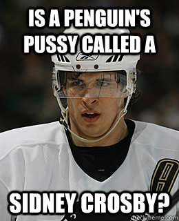 is a penguins pussy called a sidney crosby -