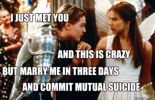 i just met you and this is crazy but marry me in three days - call me maybe