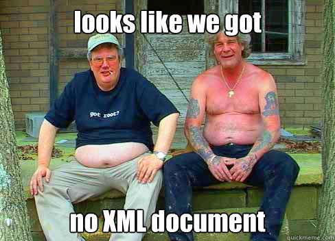 looks like we got no xml document - PHP SOAP error message rednecks