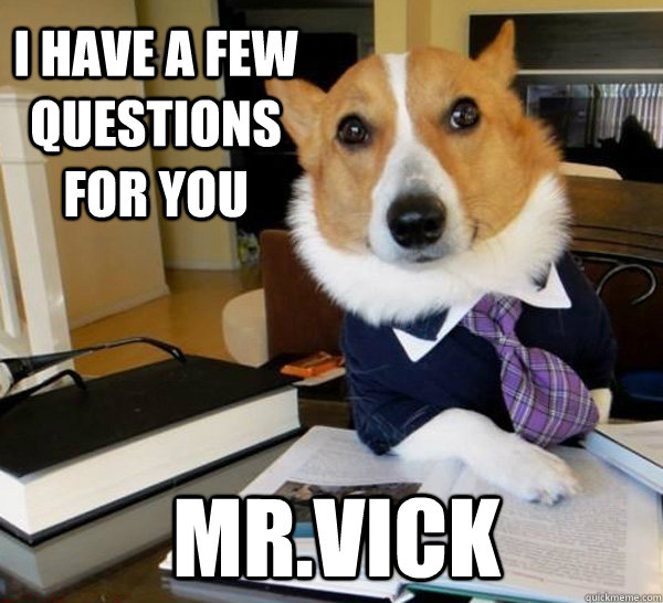 i have a few questions for you mrvick - Lawyer Dog