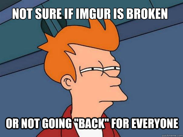 not sure if imgur is broken or not going back for everyone - Futurama Fry