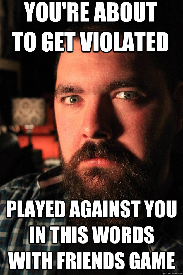 youre about to get violated played against you in this word - Dating Site Murderer