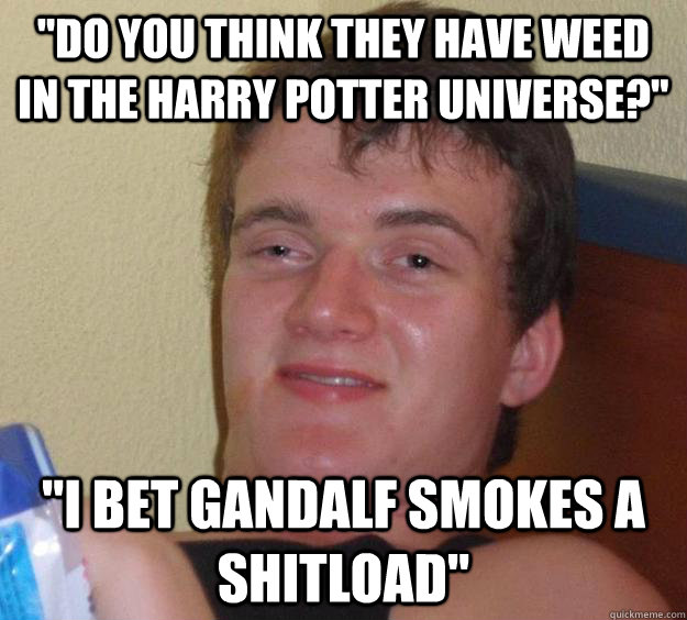 do you think they have weed in the harry potter universe - 10 Guy