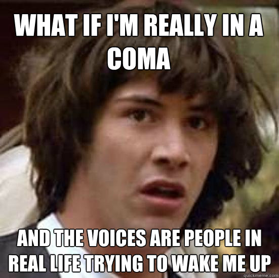 what if im really in a coma and the voices are people in re - conspiracy keanu