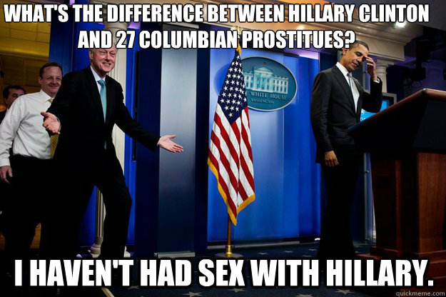 whats the difference between hillary clinton and 27 columbi - Inappropriate Timing Bill Clinton