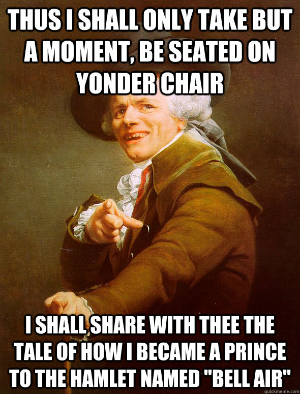 thus i shall only take but a moment be seated on yonder cha - Joseph Ducreux
