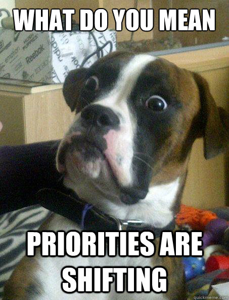 what do you mean priorities are shifting -