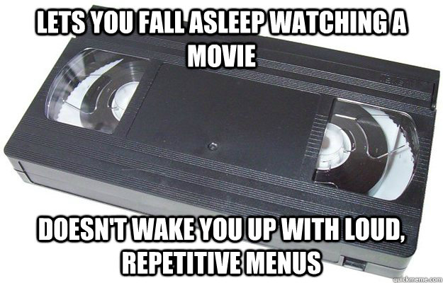 lets you fall asleep watching a movie doesnt wake you up wi - Good Guy VHS
