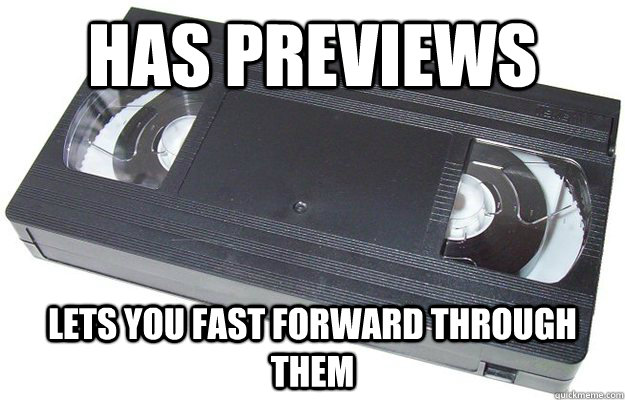 has previews lets you fast forward through them - Good Guy VHS