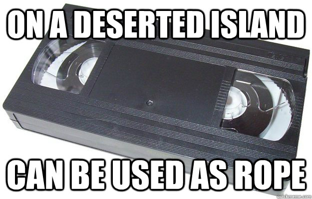 on a deserted island can be used as rope - Good Guy VHS