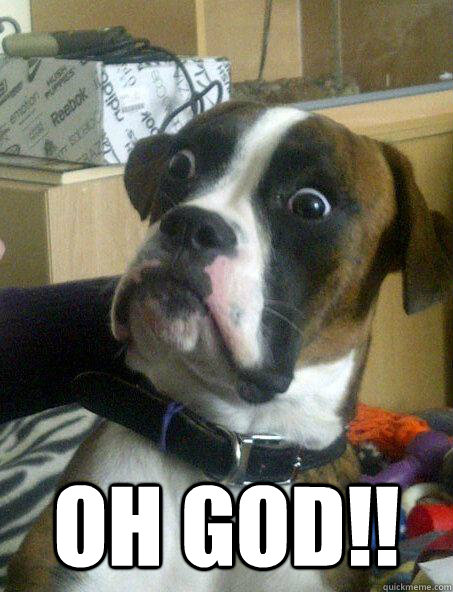 oh god - Baffled boxer