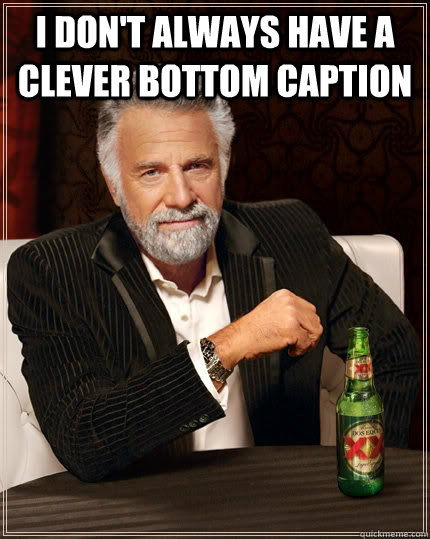 i dont always have a clever bottom caption - The Most Interesting Man In The World