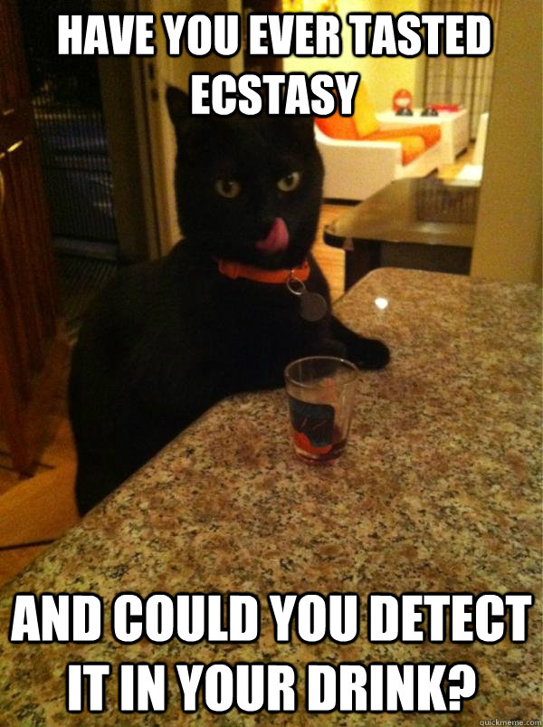 have you ever tasted ecstasy and could you detect it in your - Sleazy Cat