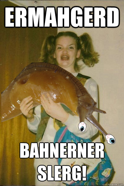 ermahgerd bahnerner slerg - berks slerg