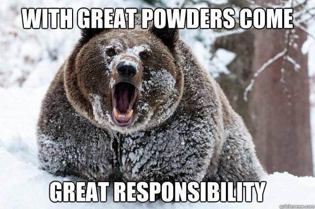 with great powders come great responsibility - Dubstep Bear