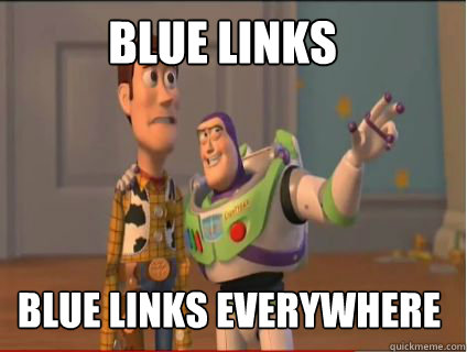 blue links blue links everywhere - woody and buzz