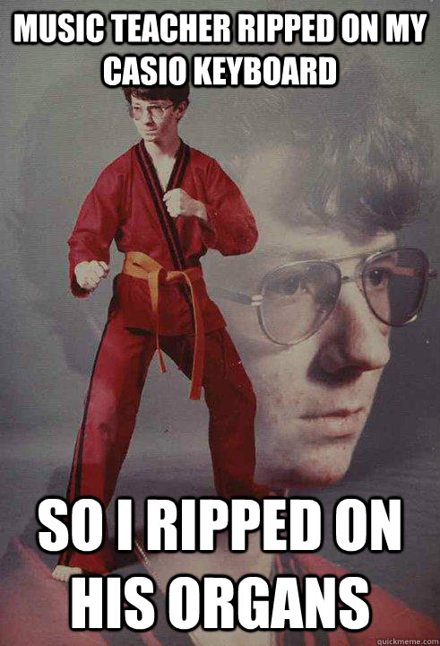 music teacher ripped on my casio keyboard so i ripped on hi - Karate Kyle