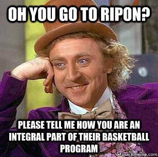 oh you go to ripon please tell me how you are an integral p - Marquette Basketball