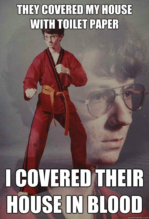 they covered my house with toilet paper i covered their hous - Karate Kyle