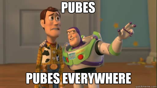 pubes pubes everywhere - Everywhere