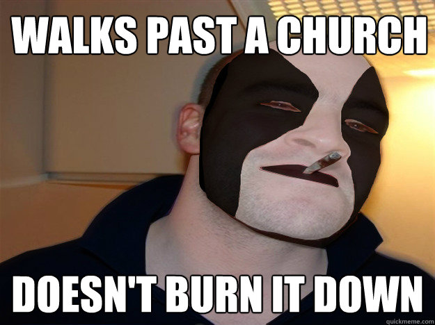 walks past a church doesnt burn it down -