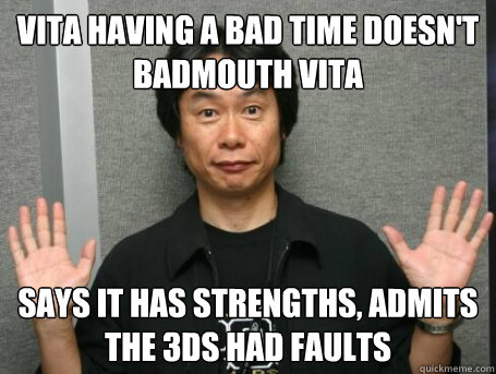 vita having a bad time doesnt badmouth vita says it has str -