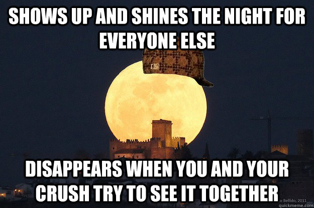 shows up and shines the night for everyone else disappears w - Scumbag Super Moon